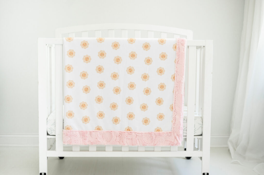 Tossed Happy Suns - Plums and Pumpkins - Handmade Blankets